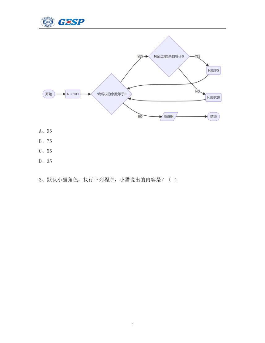 2024年 9月 GESP认证 图形化编程 三级试卷解析 第2页